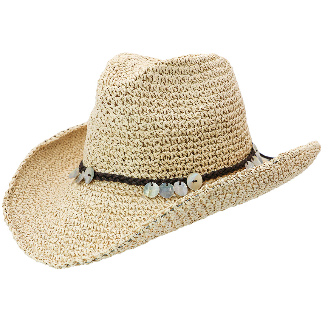 Holly Cowboy Hat - Natural | Black Ice | Reviews on Judge.me