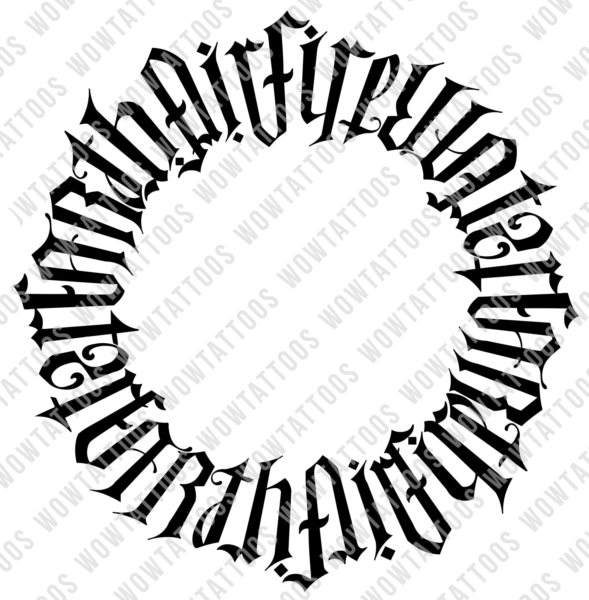 wow tattoos ambigram generator