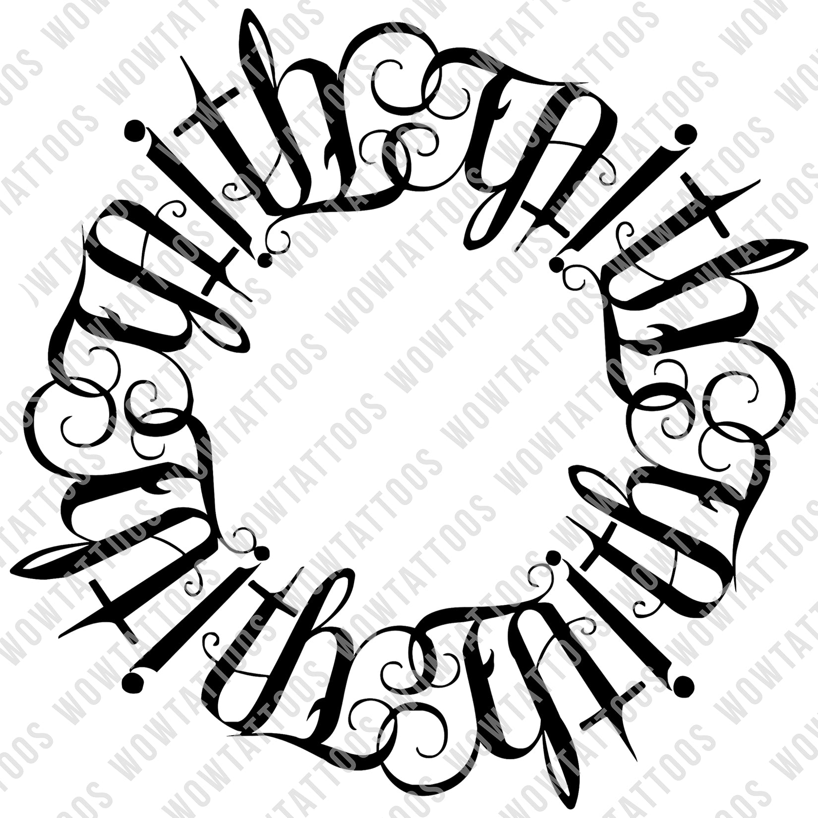 circle ambigram tattoo generator