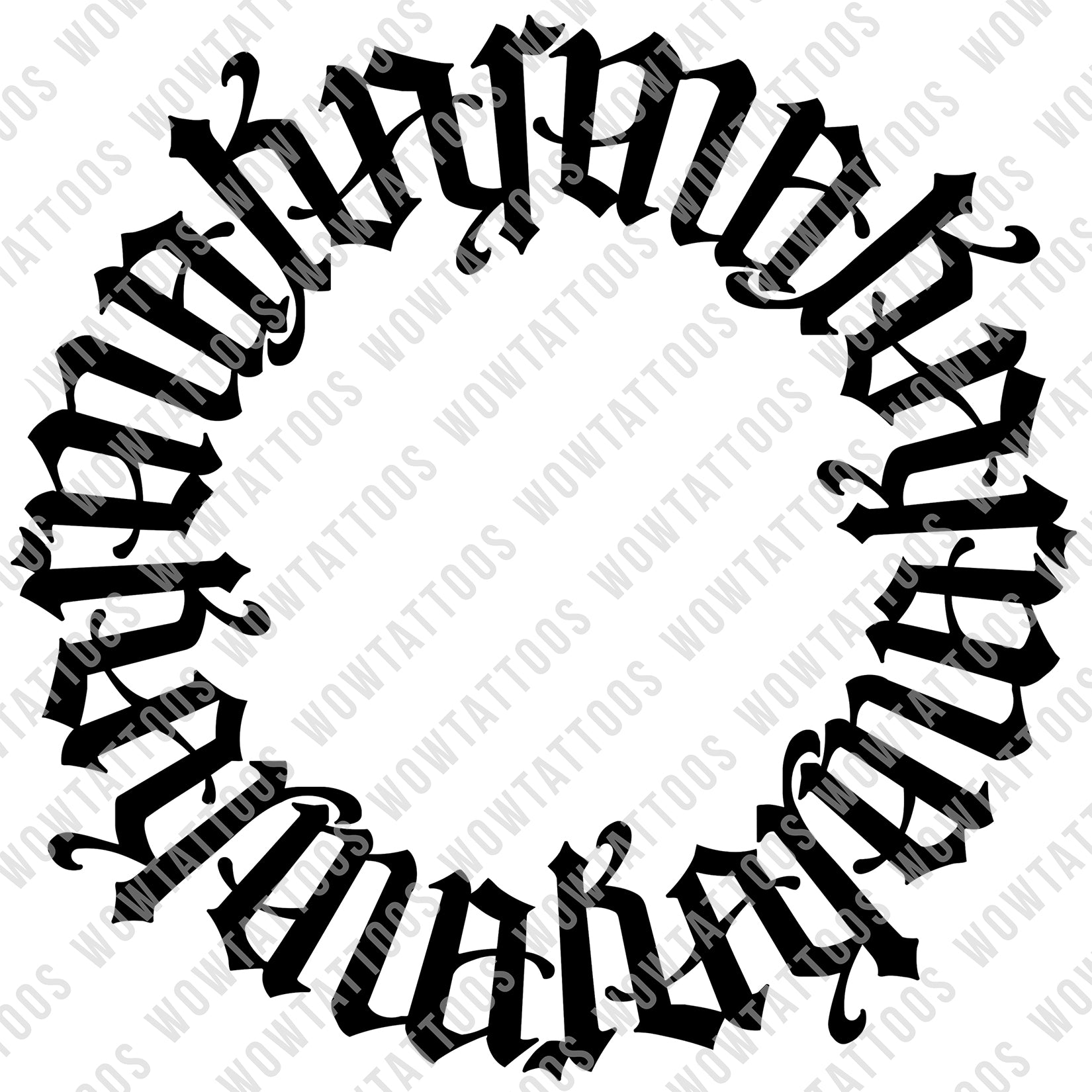 wow tattoo ambigram generator