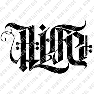 Life Death Ambigram Tattoo Instant Download Design Stencil Style Wow Tattoos