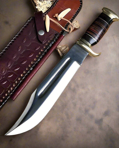 Crocodile Dundee Bowie knife with a rugged, outdoorsman-inspired design, featuring a sturdy blade and ergonomic handle