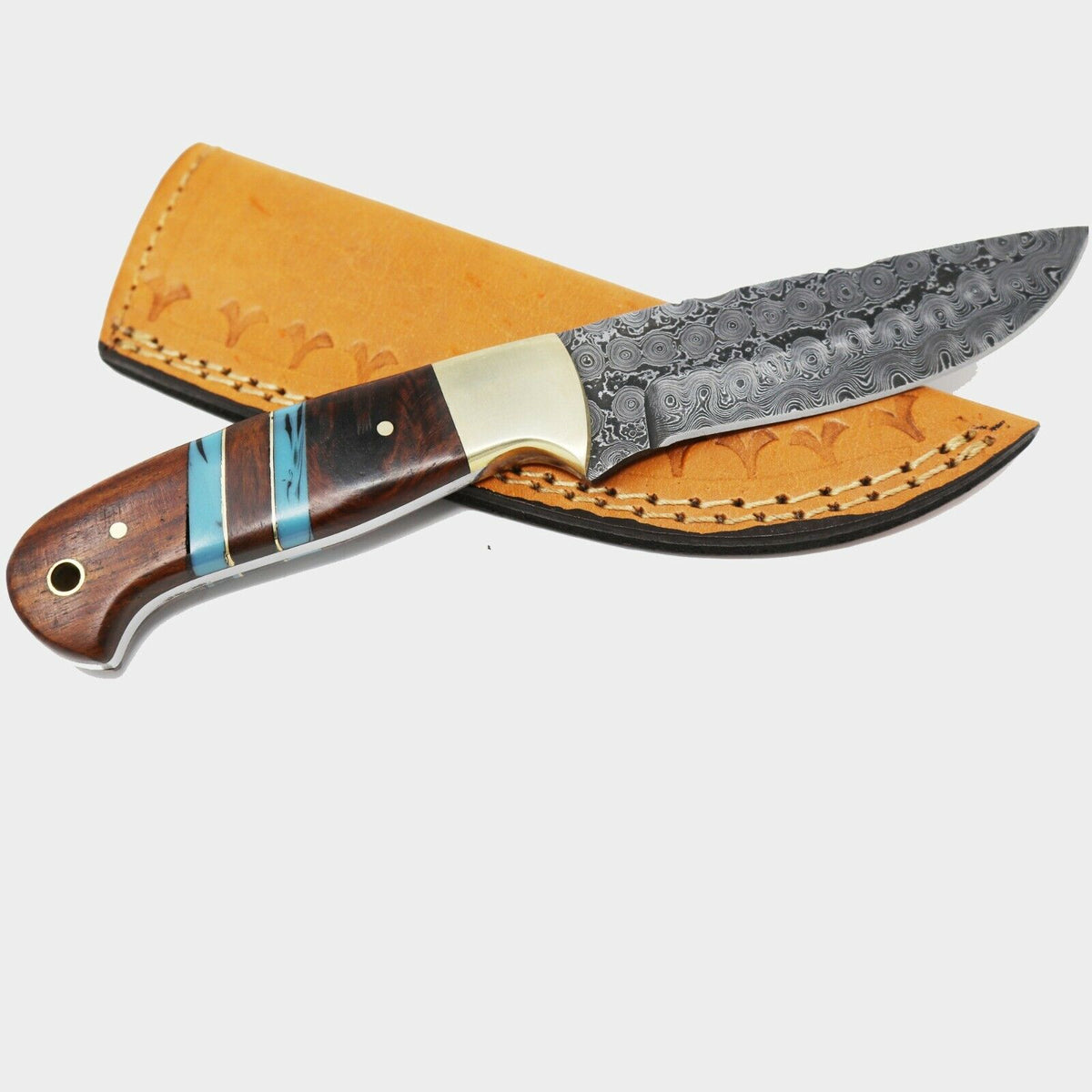 Custom Handmade Fixed Blade Damascus Steel Hunting Knife – KBS Knives Store