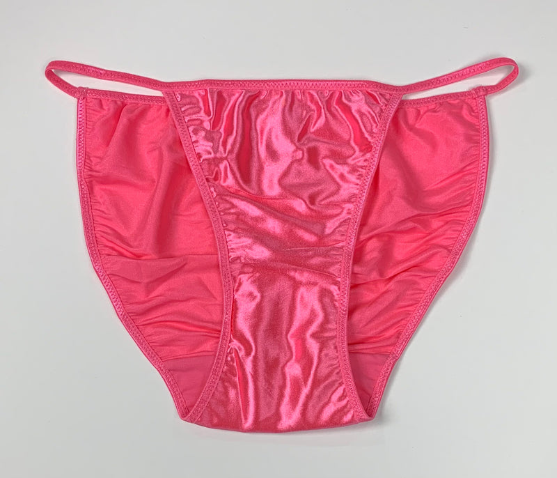 Satin String Bikini Pink Lexington Intimates 3379