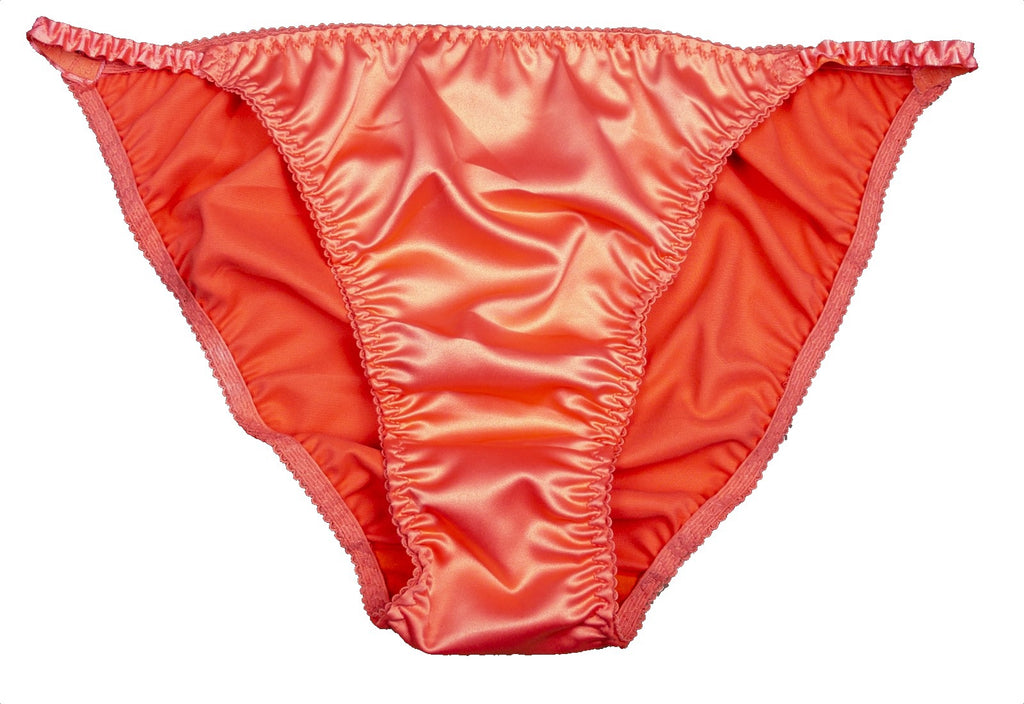 Orange Satin String Bikini Panty Lexington Intimates