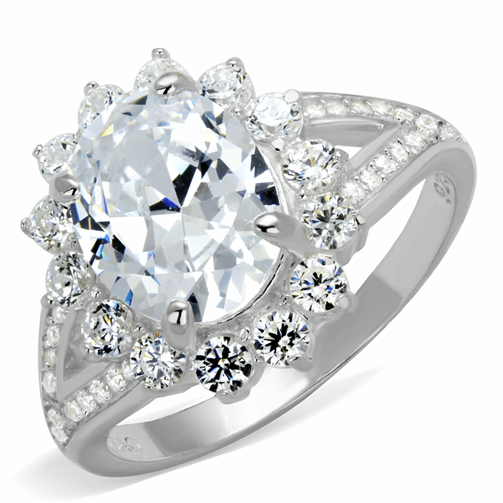 Sterling Silver Halo Heart CZ Wedding Engagement Ring #R956-01 – BERRICLE