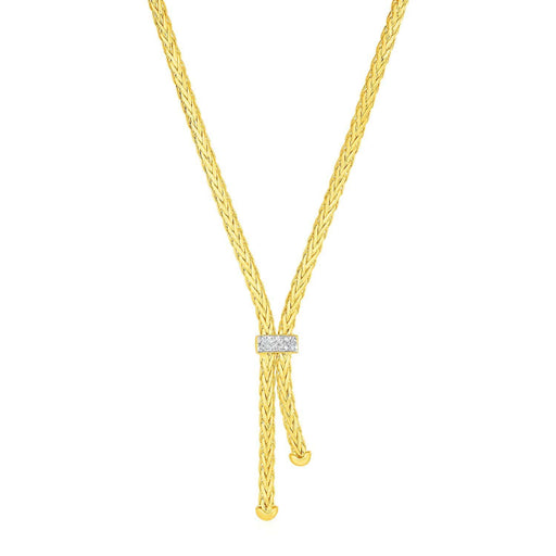 14K Yellow-White Gold Twisted Rope Knot and Diamond Bar Y Necklace | Shop  14k Yellow & white Gold Hampton Necklaces | Gabriel & Co