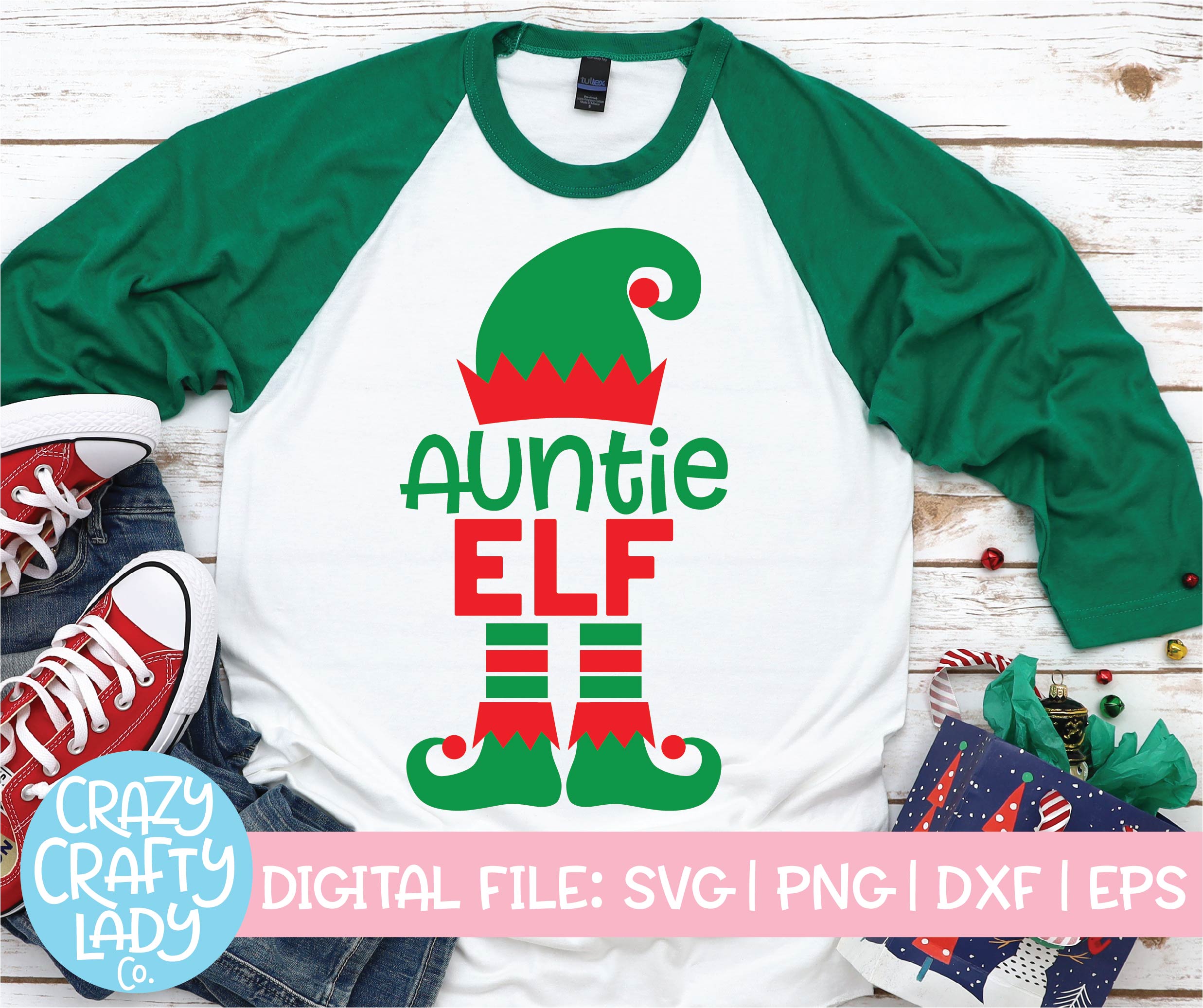 Download Auntie Elf Svg Cut File Crazy Crafty Lady Co