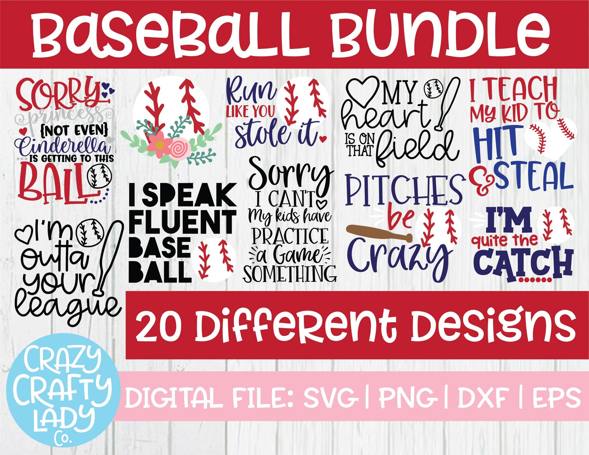 Download Baseball SVG Cut File Bundle - Crazy Crafty Lady Co.