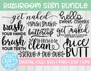 Download Bathroom Sign Svg Cut File Bundle Crazy Crafty Lady Co