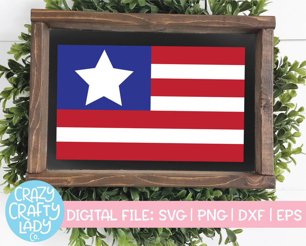 Download American Flag Svg Cut File Crazy Crafty Lady Co