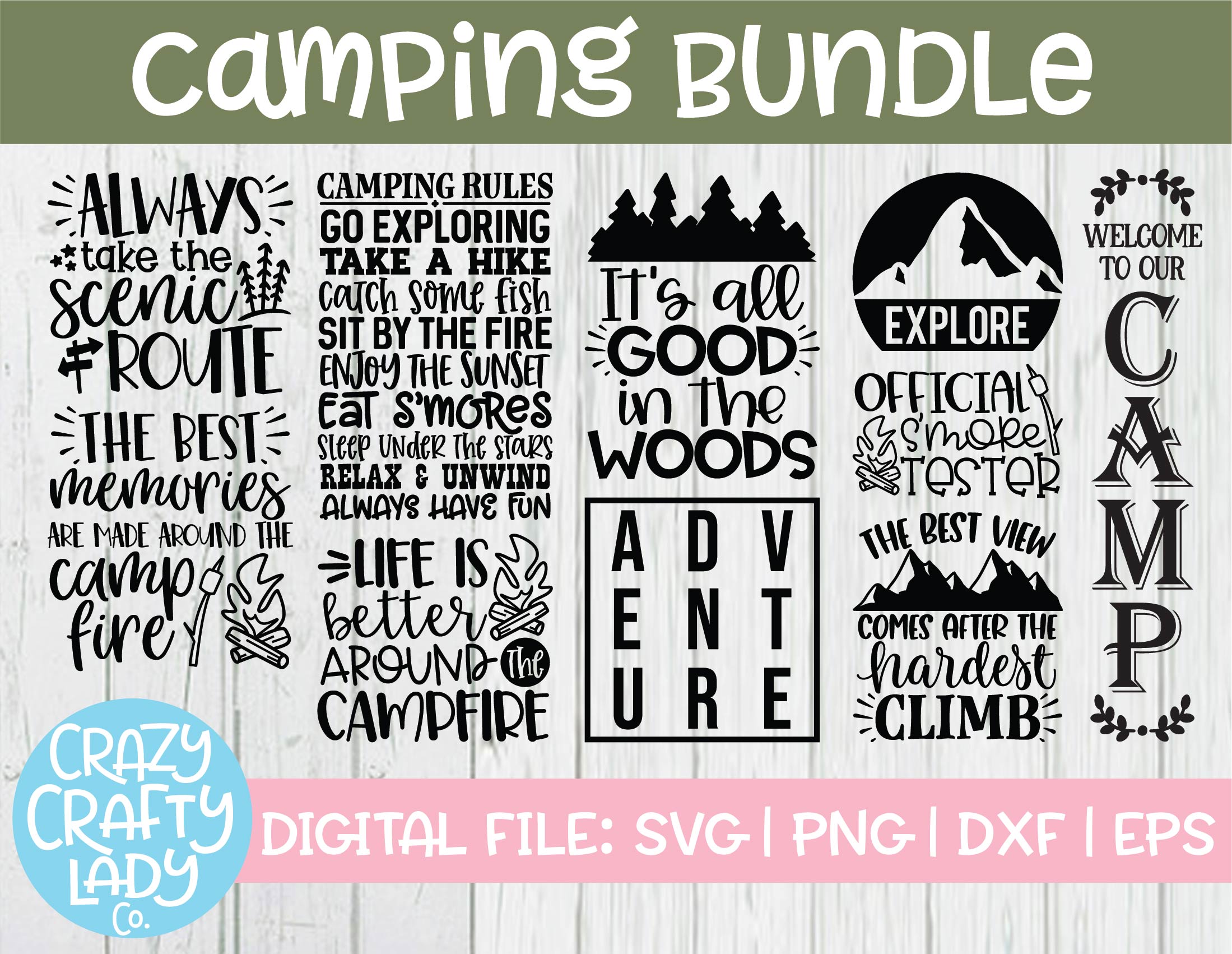 Download Camping Svg Cut File Bundle Crazy Crafty Lady Co SVG Cut Files