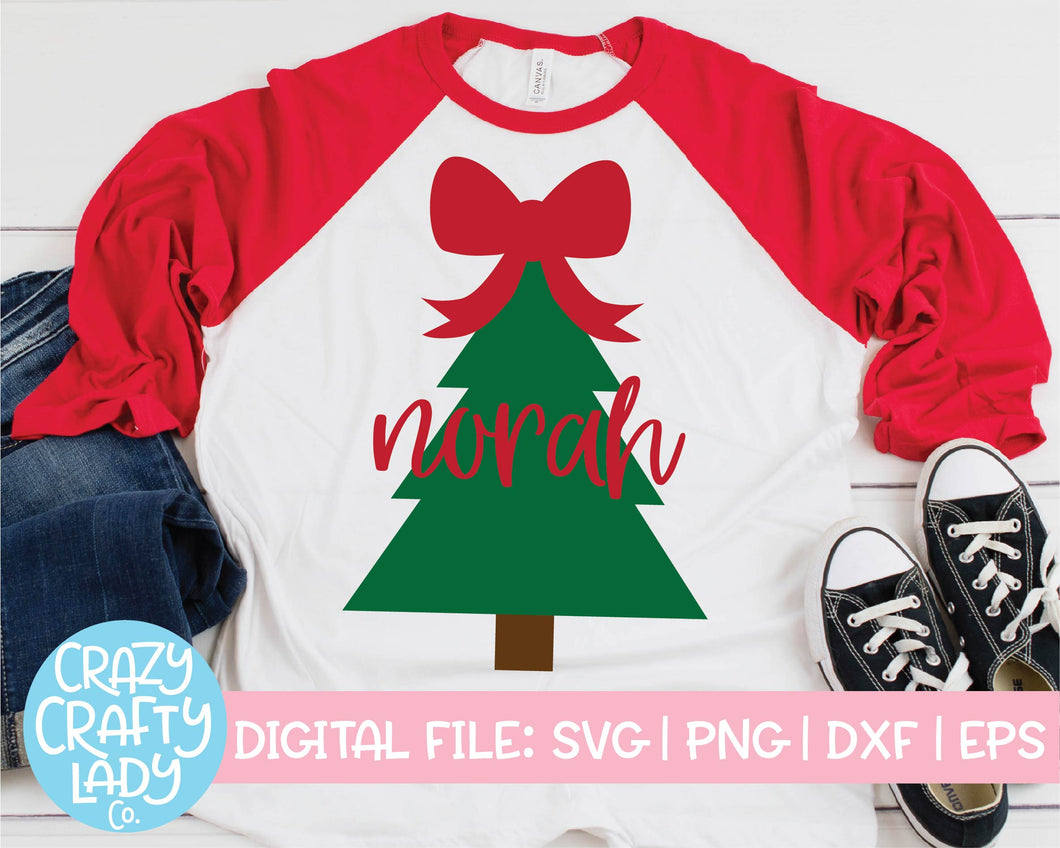 Download Christmas Tree With Big Bow Svg Cut File Crazy Crafty Lady Co PSD Mockup Templates