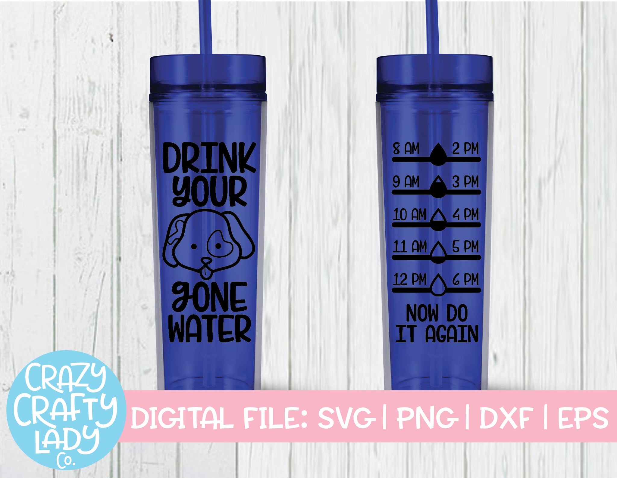 Download Water Bottle Tracker SVG Cut File Bundle - Crazy Crafty Lady Co.