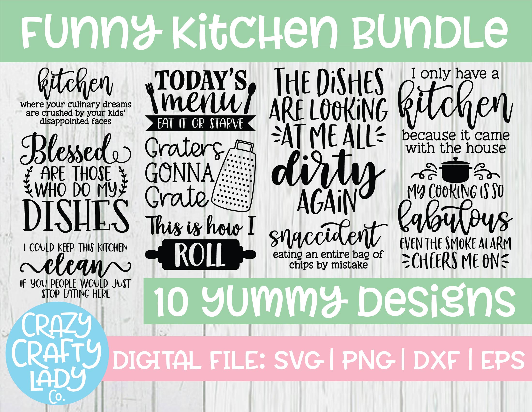 Download Funny Kitchen Svg Cut File Bundle Crazy Crafty Lady Co