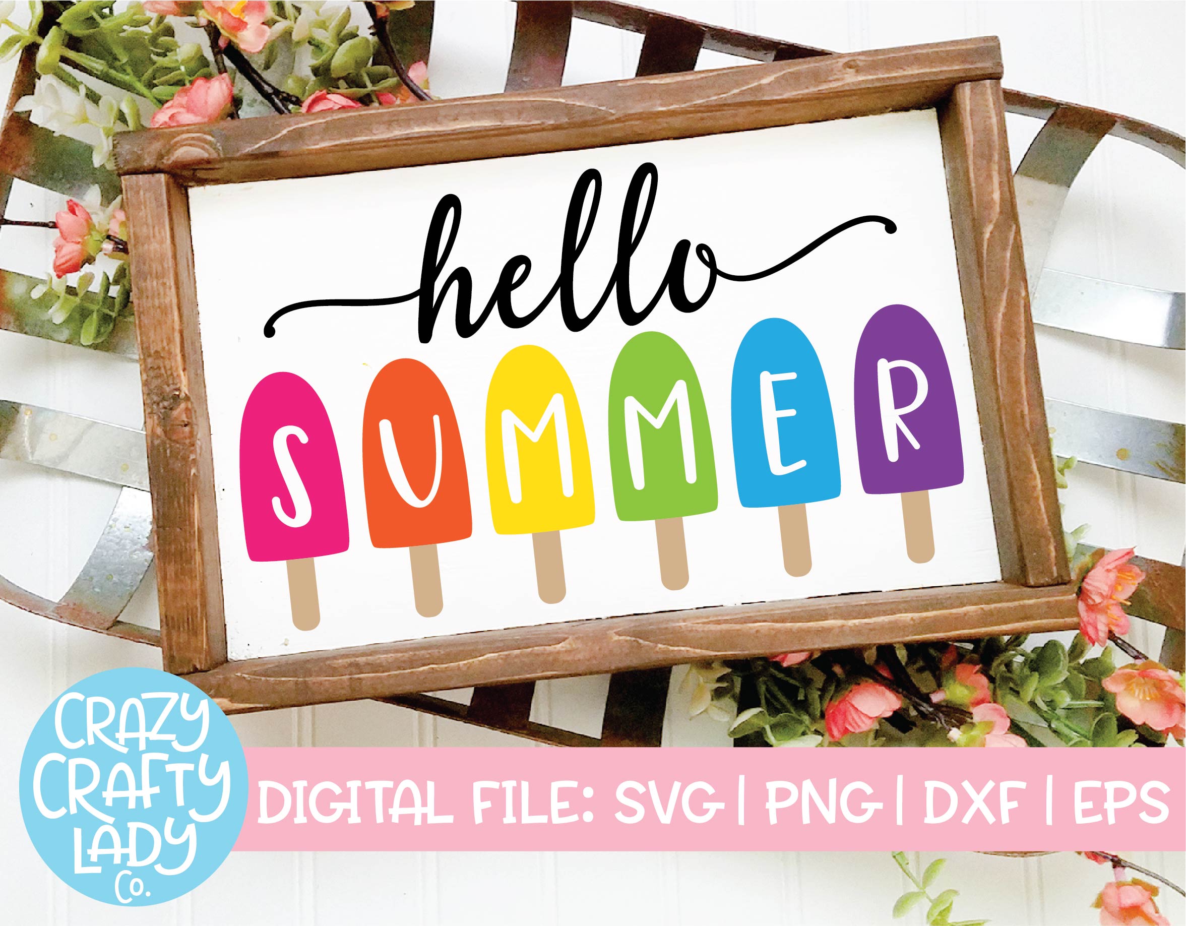 Download Hello Summer Svg Cut File Crazy Crafty Lady Co