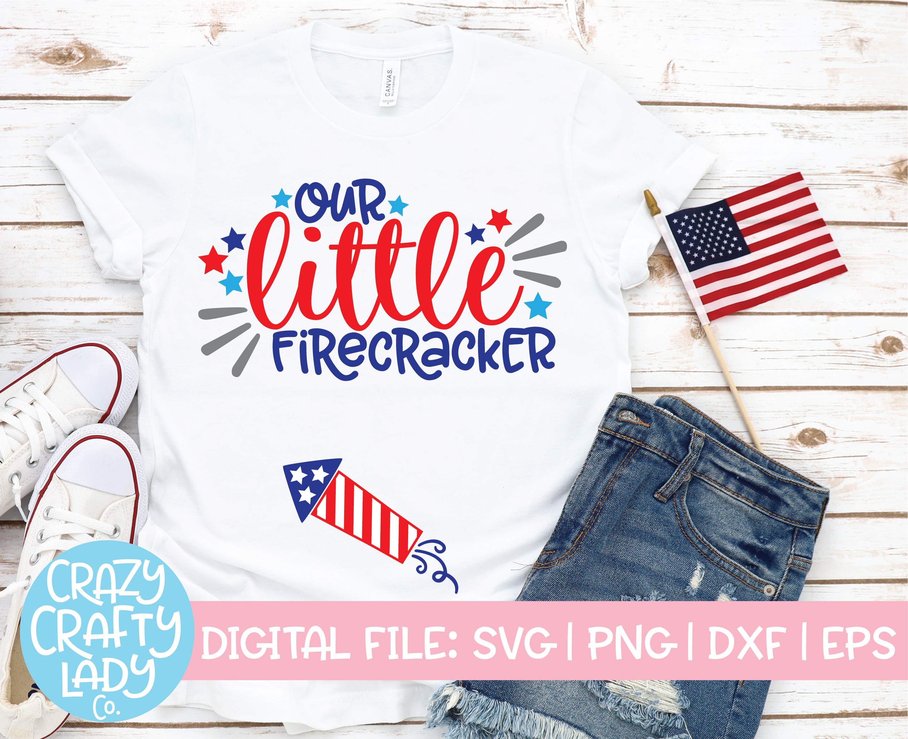 Our Little Firecracker Svg Cut File Crazy Crafty Lady Co