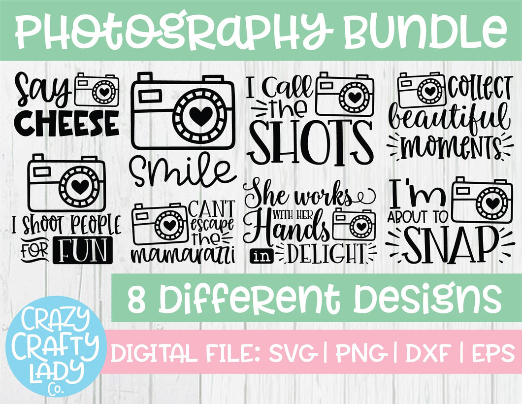 Download Photography SVG Cut File Bundle - Crazy Crafty Lady Co.