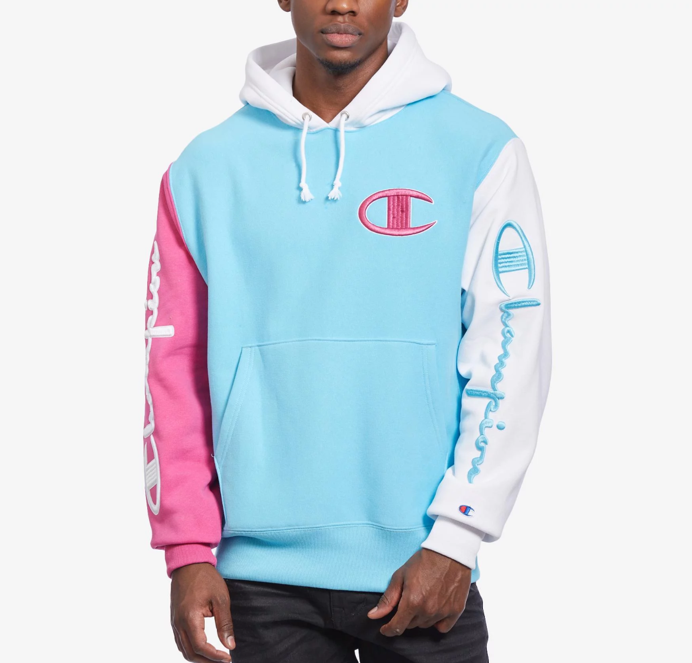 champion hoodie colorblock