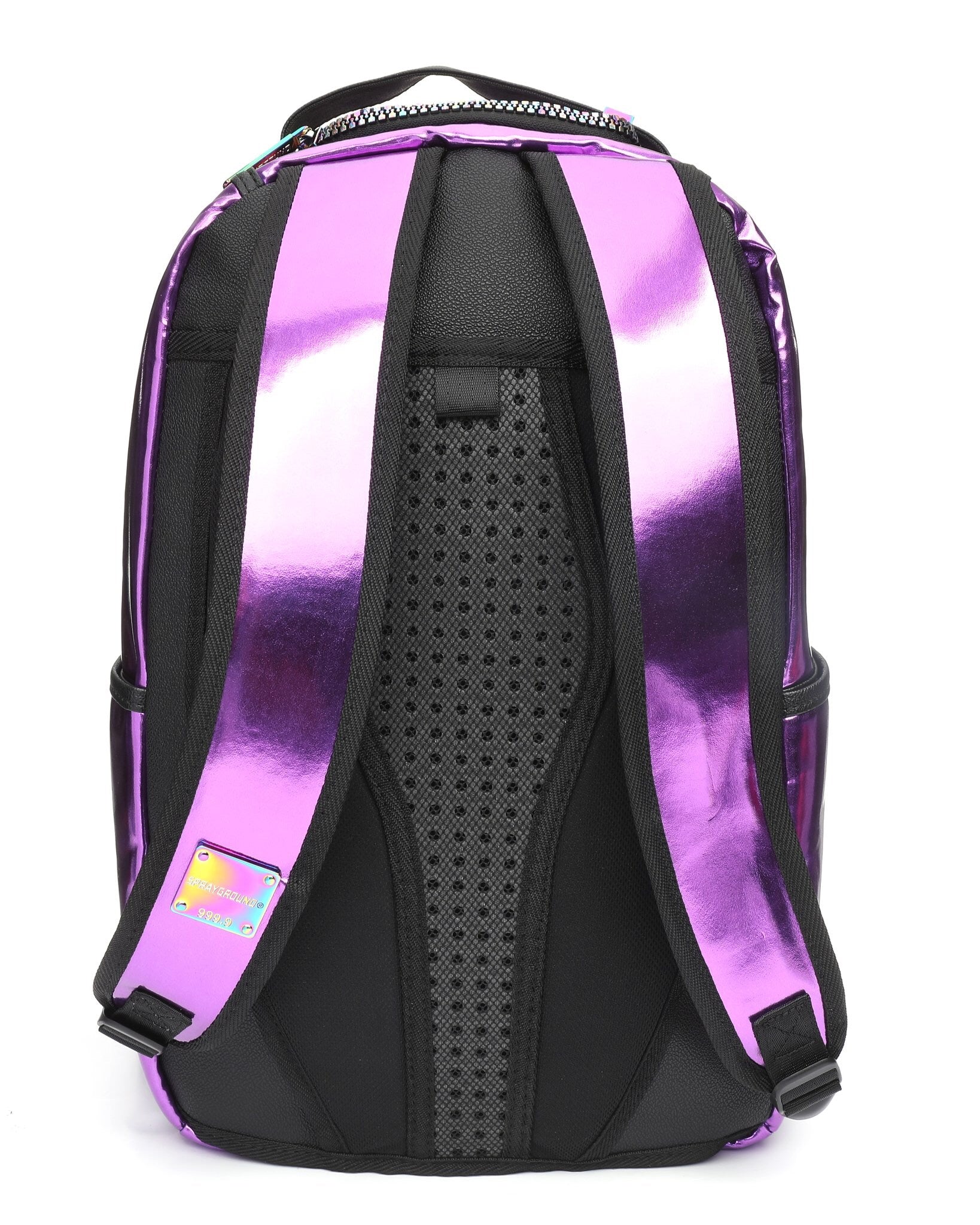 purple and gold backpack