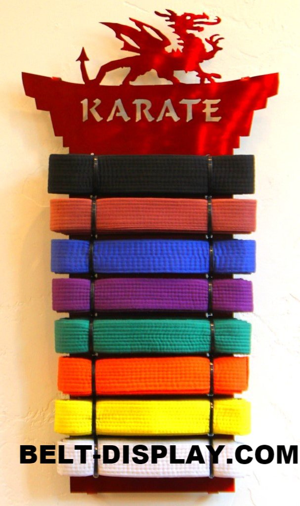 Karate Belt Display Personalized | Martial Arts Belt Rack | Taekwondo ...