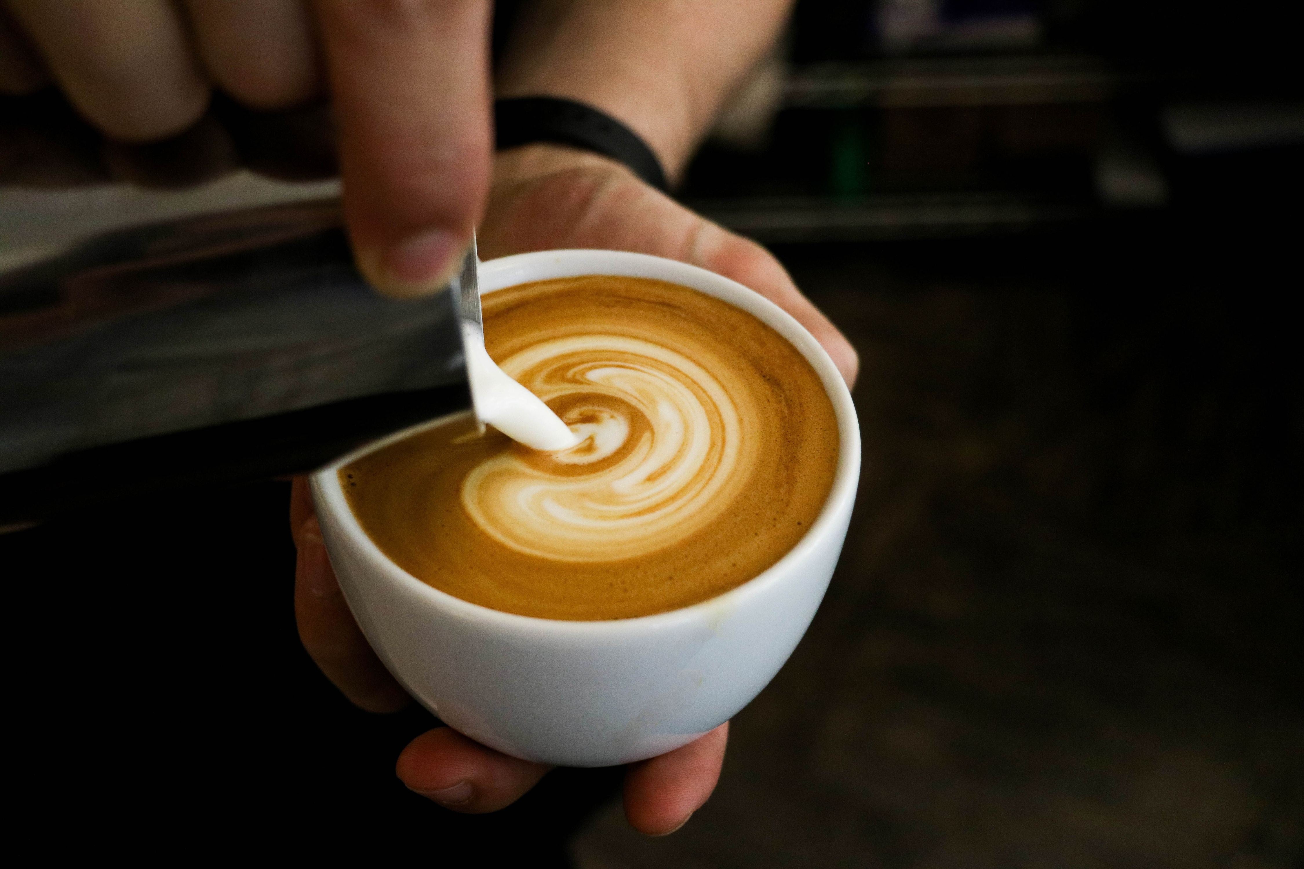Coffee Cup CREAM Wired Ribbon 2 1/2 Cafe Espresso Latte
