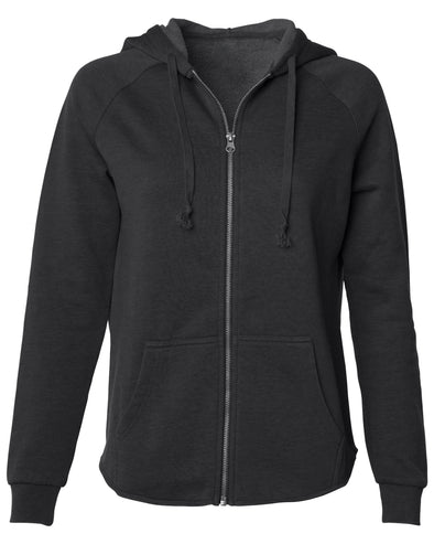 long zip front hoodie