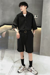 one-piece casual shorts Korean utility tooling jumpsuit in 2 colors