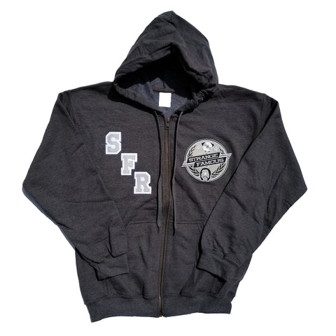 varsity zip hoodie