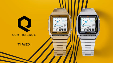 Q Timex Reissue Digital LCA  Stainless Steel Bracelet Watch TW2U725
