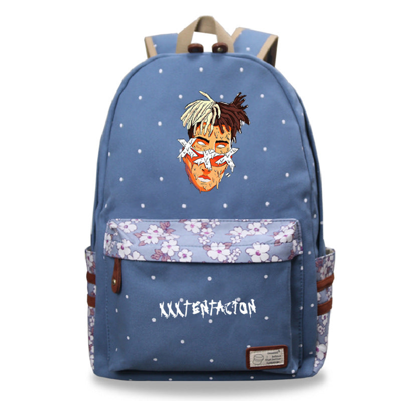 Xxxtentacion Flower Printed Kids Youth Backpack School Book Bag Travel Sgoodgoods - empty roblox bag make free shirts on roblox