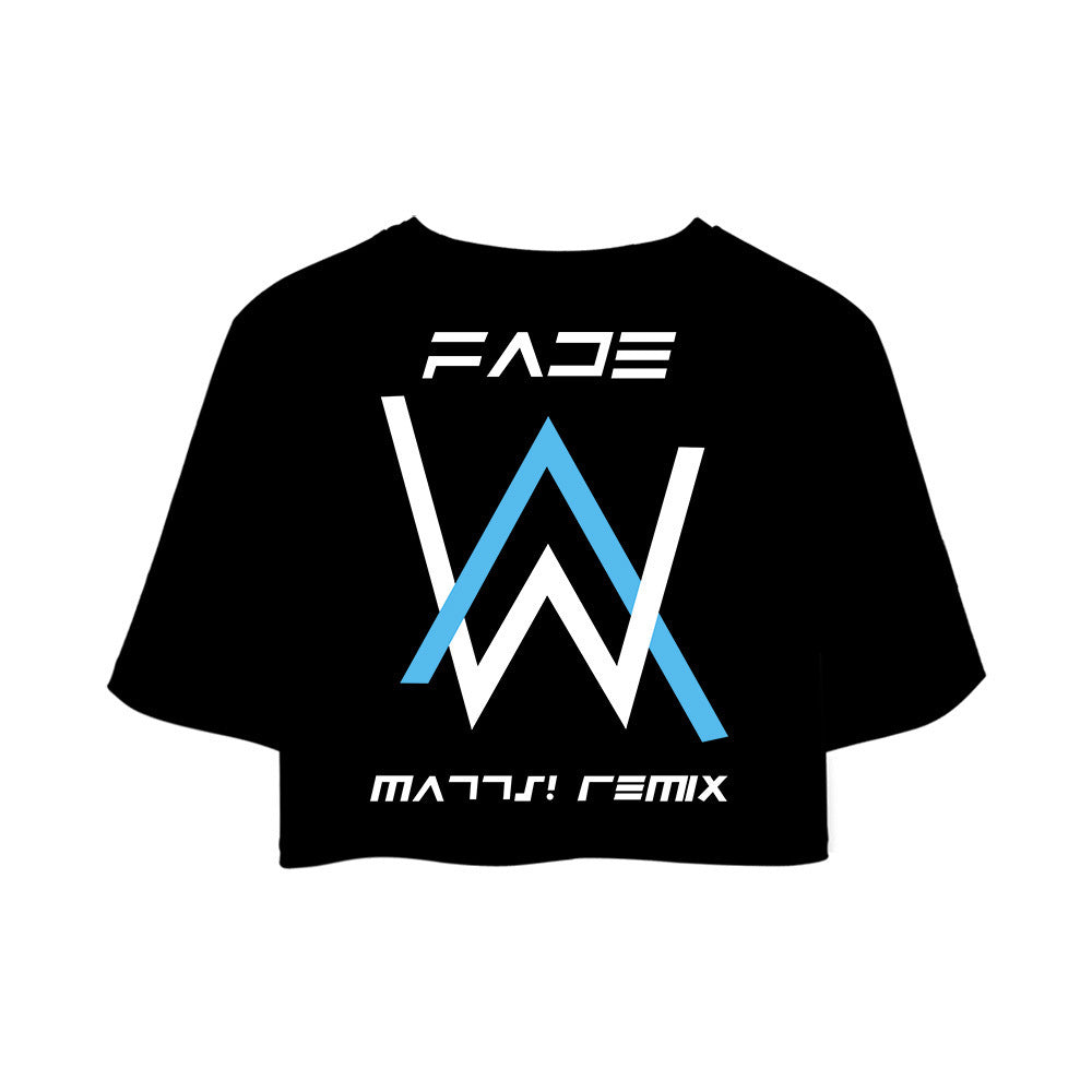 Alan Walker Faded Fashion Womem Girls Crop Top T Shirt Summer Street W Sgoodgoods - alan walkers shirt roblox