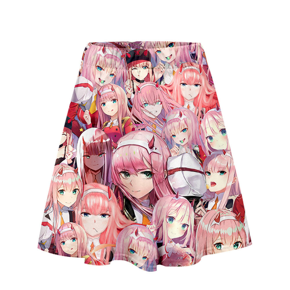 Anime Darling In The Franxx 3d Print Girls Skirt Sgoodgoods - anime red kimono skirt top roblox