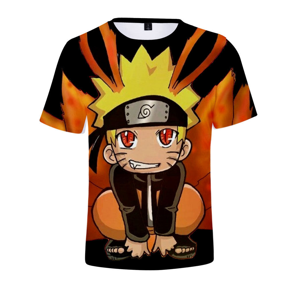 Anime Naruto Unisex Trendy Summer Tee Short Sleeve 3D Print T-shirt ...