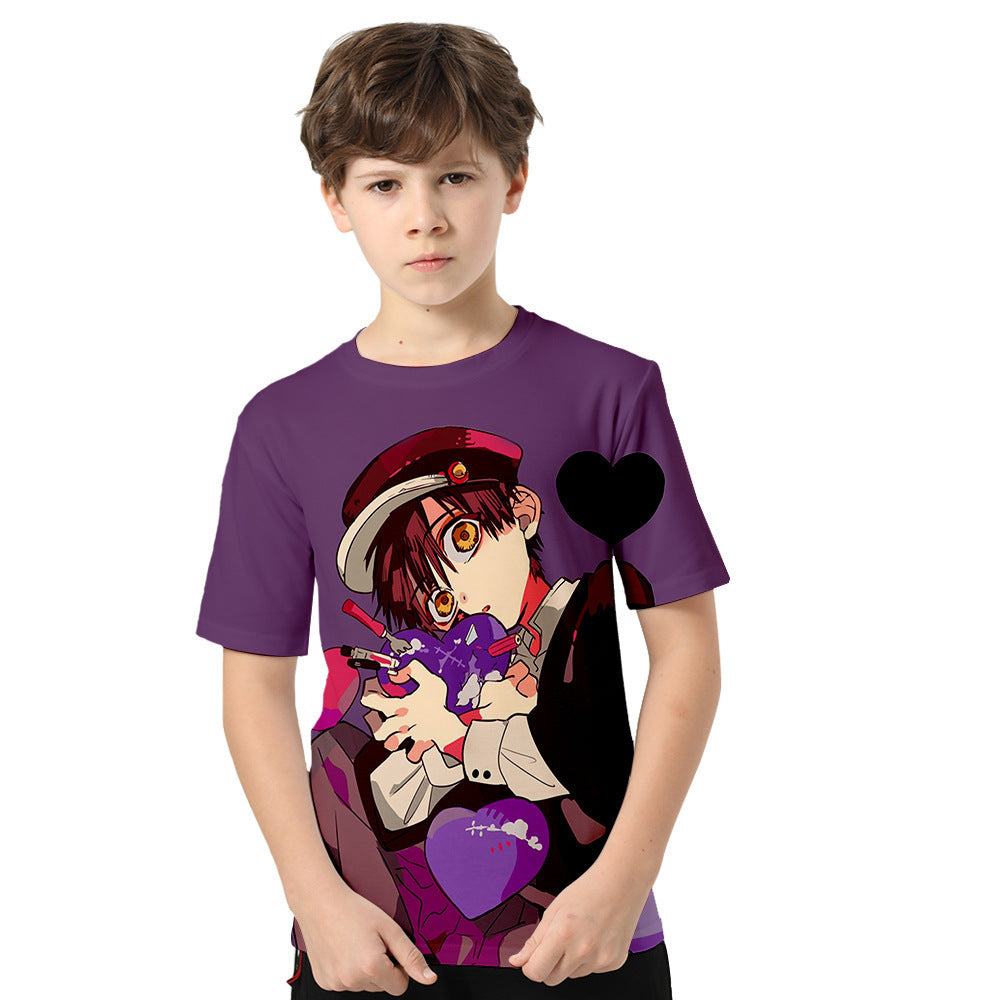 Anime Toilet Bound Hanako Kun 3d Printed Kids Youth Unisex Short Sleev Sgoodgoods - 3d print roblox children boys tops girls tees summer t