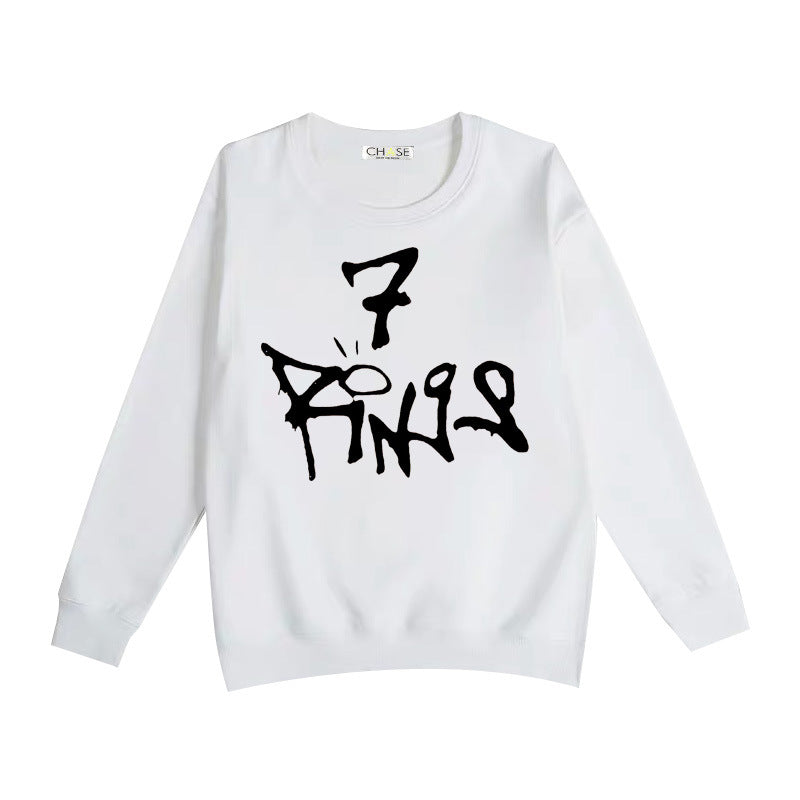 Ariana Grande Shirt 7 Rings Graphic Long Sleeve Loose Version Street W Sgoodgoods - code for 7 rings roblox ariana grande