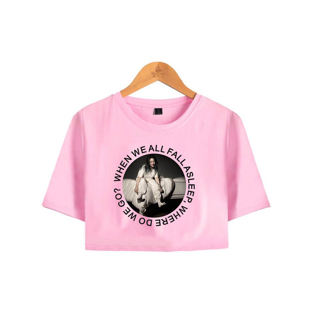 Billie Eilish Girls Women Crop Top Shirt Sgoodgoods - crop top girl t shirt roblox