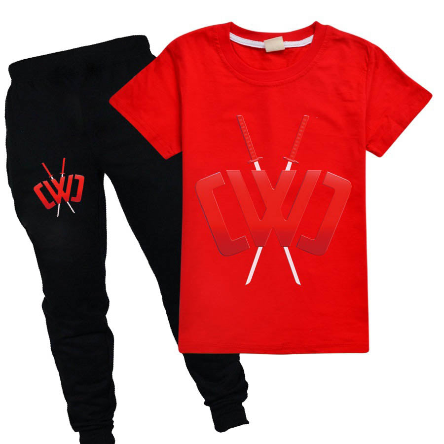 Chad Wild Clay Kids T Shirt And Jogger Pants Suit Cotton Sweatsuit Sgoodgoods - chad tee shirt roblox