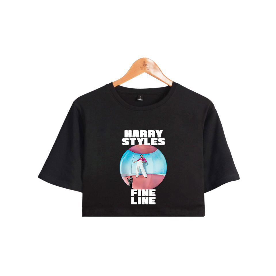 Harry Styles Fine Line Crop Top Tee Shirt For Girls Women Sgoodgoods - crop top roblox shirts girl