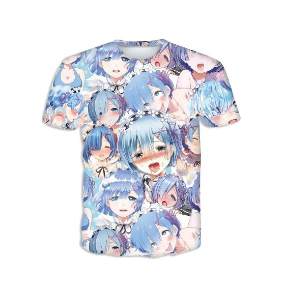 Hot Funny Anime Ahegao Face Short Sleeves T Shirt Hentai Shirt Sgoodgoods - ahegao roblox t shirt