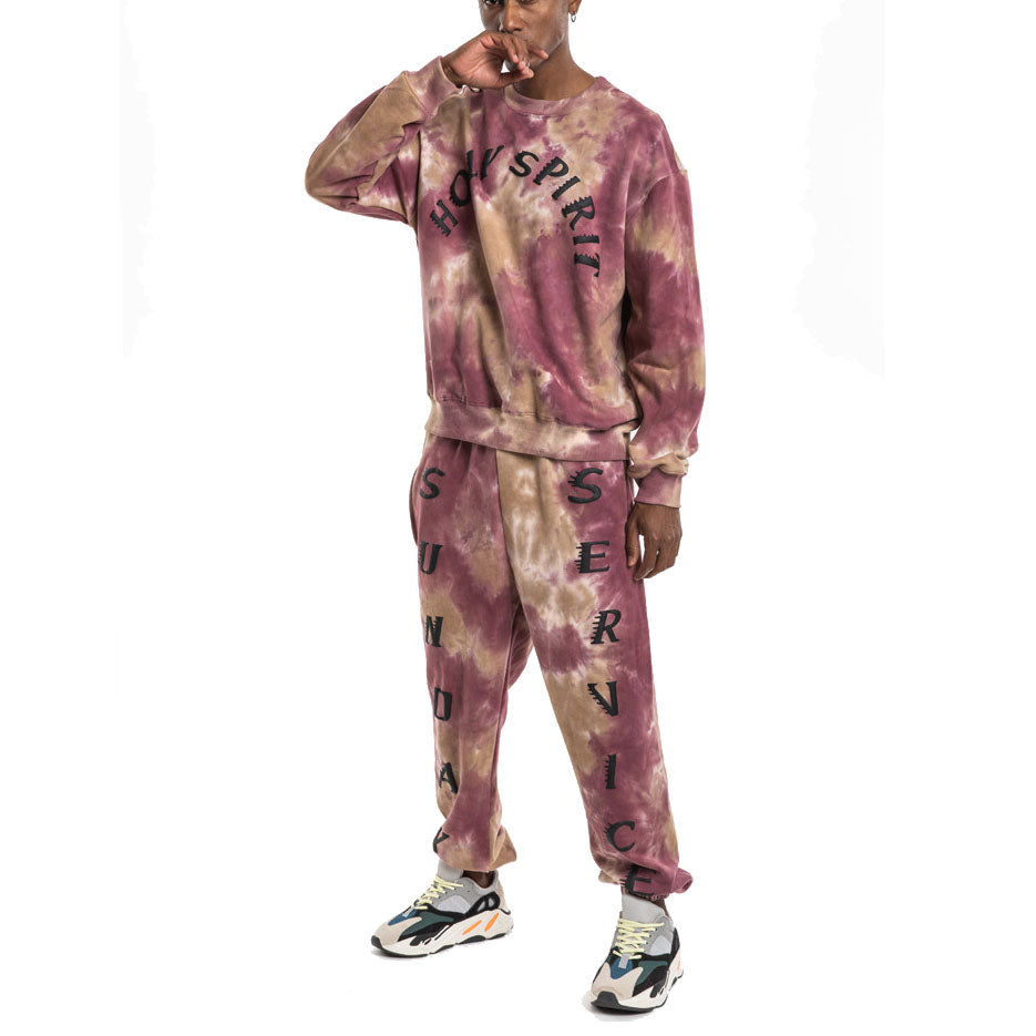 Kanye West Sunday Service Tie Dye Pink Shirt And Jogger Pants Matching Sgoodgoods - need an outfit for halloween check out kanye west s roblox