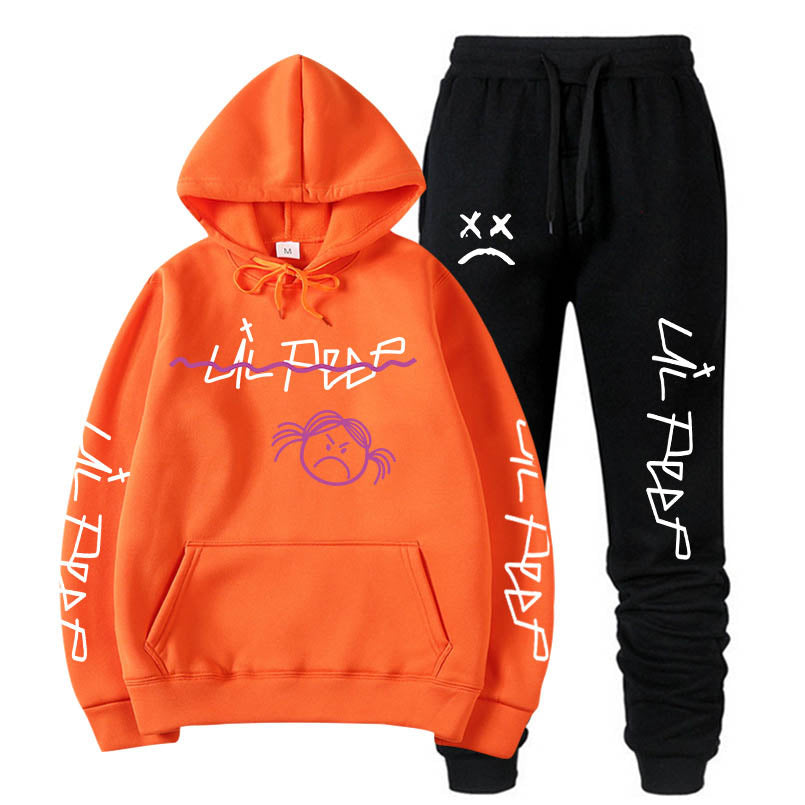 Lil Peep 2 Pieces Hoodie And Jogger Pants Set Unisex Casual Sweatshirt Sgoodgoods - roblox lil peep codes description