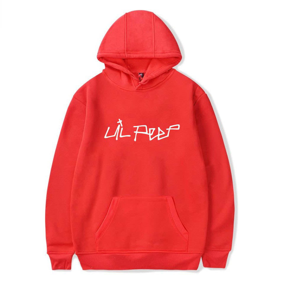 Lil Peep Name Printed Hoodie Simple Casual Pullover Hoodie Unisex ...