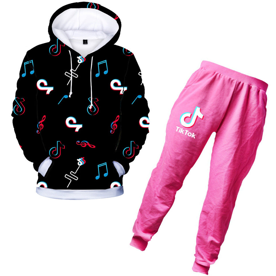 Popular Tik Tok Sweatsuit 2 Pieces Hoodie And Jogger Pants Set For 2 1 Sgoodgoods - roblox tik tok pants