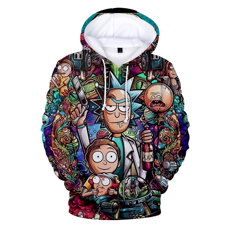 Rick and Morty Kids Youth Hoodie Long Sleeves Pullover Sweatshirt Unis ...