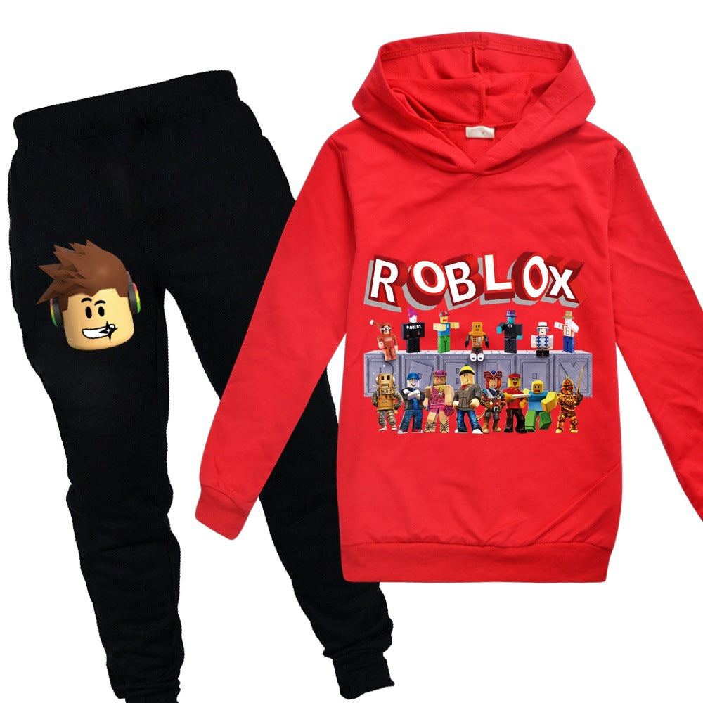 Roblox Kids 2 Pieces Hoodie And Sweatpants Suit Girls Boys Casual Swea Sgoodgoods - grey suit 2 roblox