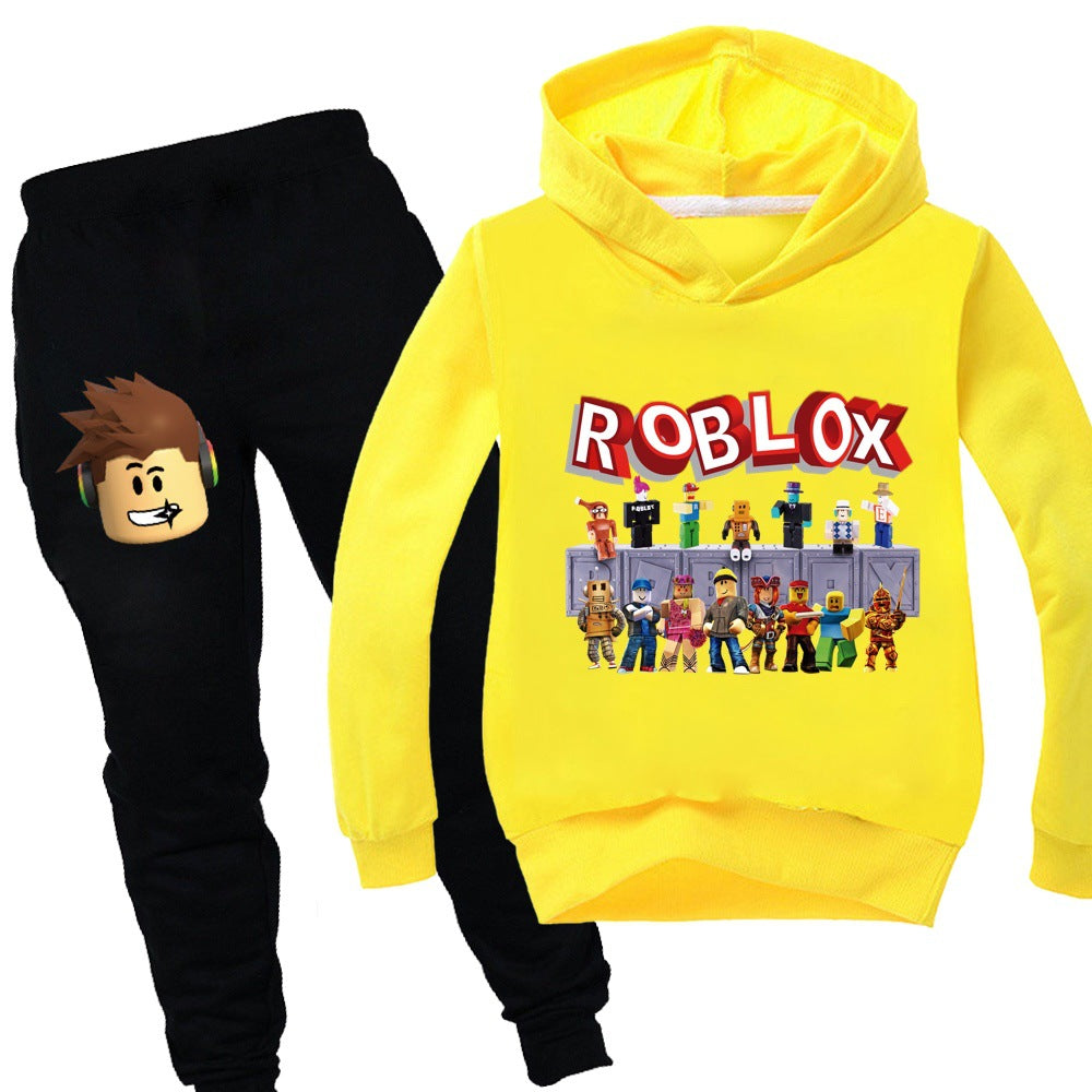 Roblox Kids 2 Pieces Hoodie And Sweatpants Suit Girls Boys Casual Swea Sgoodgoods - yellow tie roblox