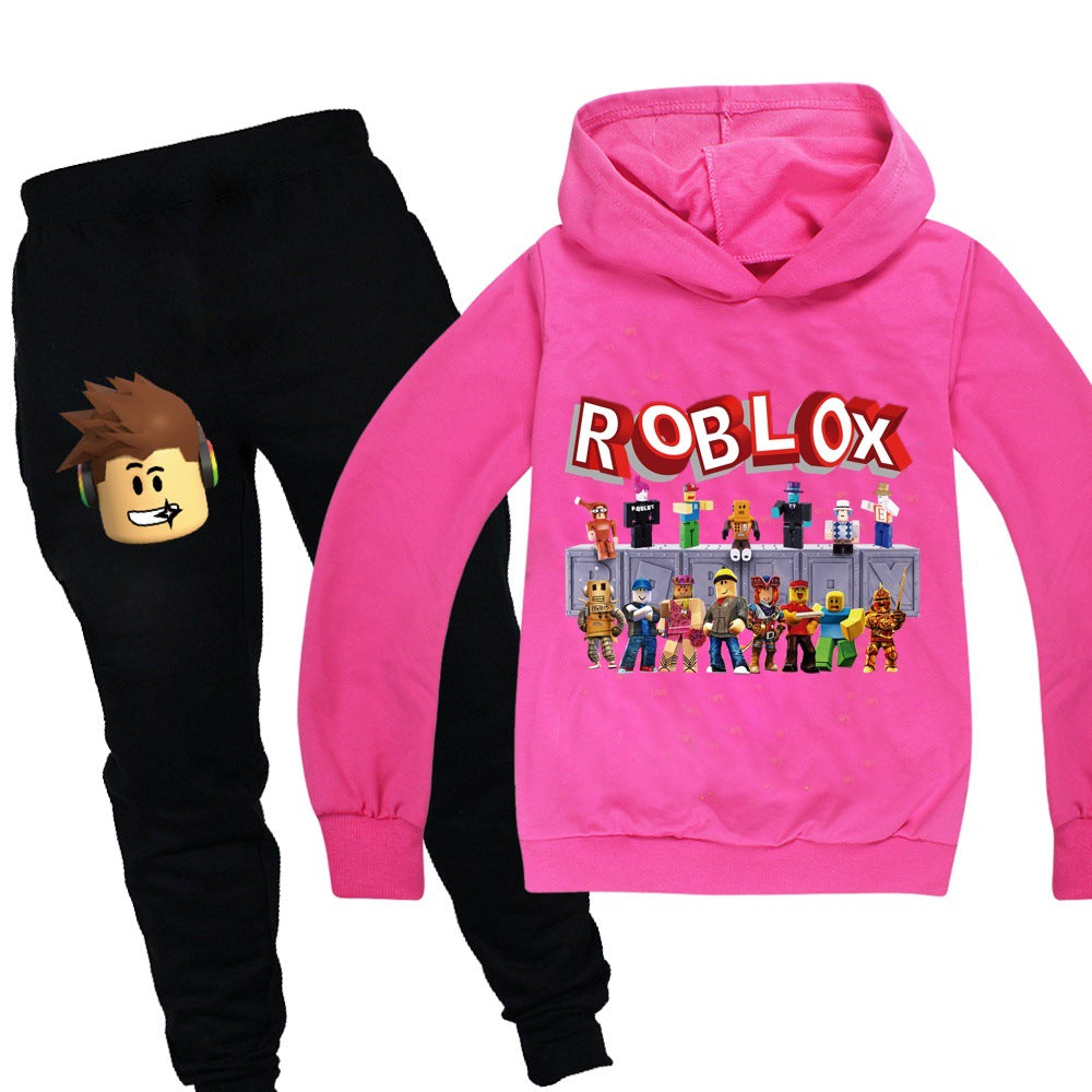 Roblox Kids 2 Pieces Hoodie And Sweatpants Suit Girls Boys Casual Swea Sgoodgoods - pink suit roblox