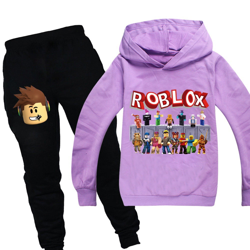 Roblox Kids 2 Pieces Hoodie And Sweatpants Suit Girls Boys Casual Swea Sgoodgoods - new boys girls roblox hooded t shirt tops kids casual hoodie