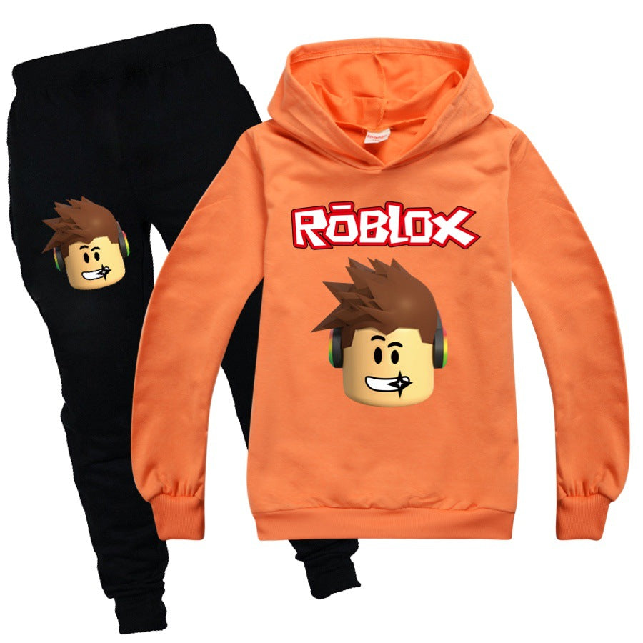 Roblox Kids Hoodie And Sweatpants Suit Comfy Casual Girls Boys Sweatsu Sgoodgoods - roblox orange hoodie catalog